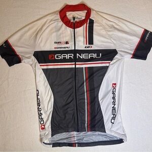Garneau Men's Cycling Jersey - White, Black, and Red